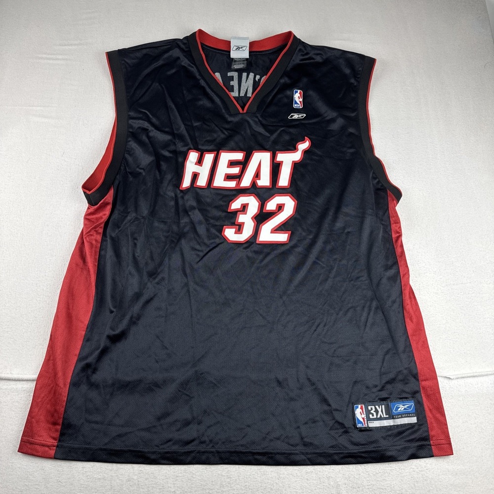 VTG Shaquille O'Neal Miami Heat Reebok Mens NBA Jersey 3XL Nylon Shaq Athletic